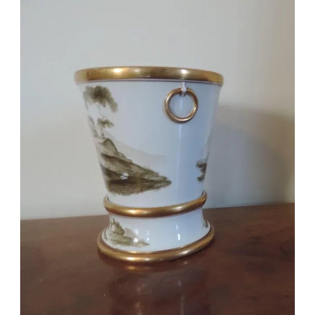 White Early 19th Century English Spode Porcelain Cachepot Vase For Sale - Image 8 of 11