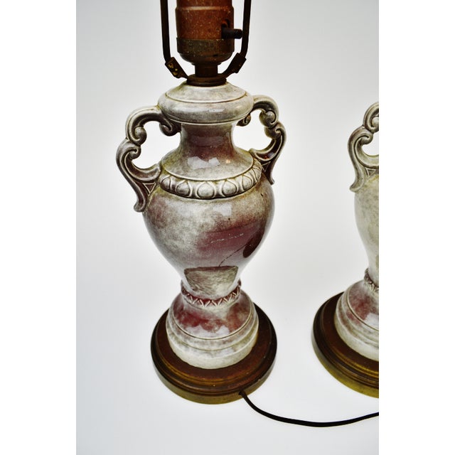 Antique Ceramic Table Lamps - A Pair | Chairish