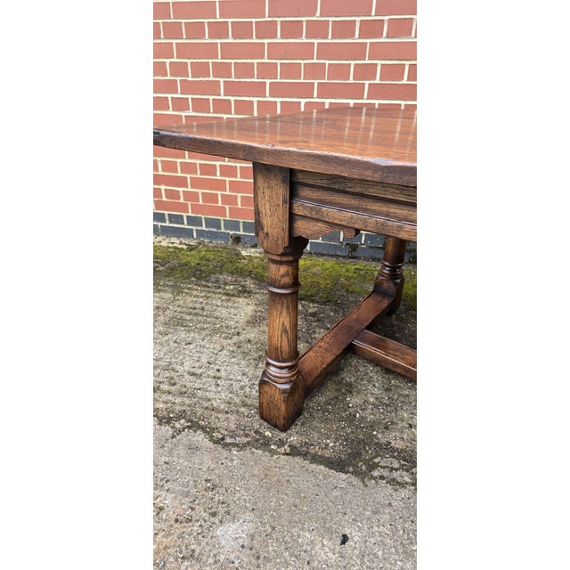 Oak Refectory Kitchen Farmhouse Dining Table, 1920s For Sale - Image 18 of 18