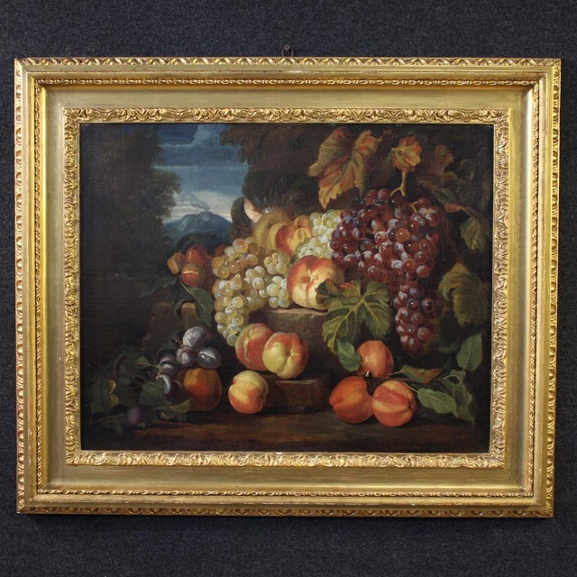Italian Artist, Still Life with Fruit, 1670, Oil on Canvas, Framed For Sale - Image 16 of 16
