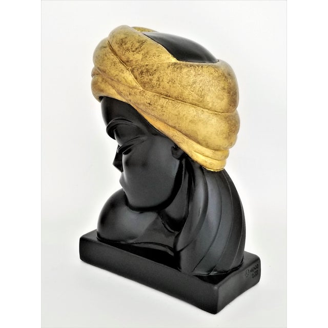 Alexander Backer Bust Black Female by Alexander Backer For Sale - Image 4 of 9