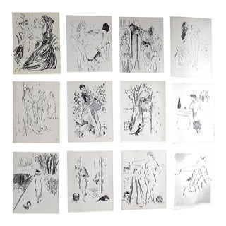 Vintage Mid 20th C. Ltd. Ed. Marcel Vertes Lithographs - Set of 12 For Sale