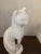 1960s Petite Mid Century Ceramic White Cat Figurine For Sale - Image 5 of 12