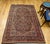 Vintage Persian Kashan Rug, Hand-Knotted Wool, Floral Pattern, Navy & Blue, 5x7 For Sale - Image 4 of 17
