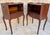 Elegant pair of Louis XV style bedside tables crafted in solid wood, featuring refined cabriole legs and softly curved...