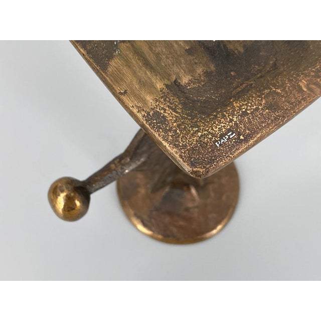 Candlestick Sculpture in Bronze from Zoltan Pap, Hungary, 1960s For Sale - Image 9 of 15