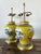 Yellow Vintage Asian Glazed Ceramic Pastoral Lamps - A Pair For Sale - Image 8 of 9