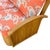 Salmon Restored 1930s "Golden Girls" Rattan "Fan Arm" Three-Seat One Piece Sofa For Sale - Image 8 of 8