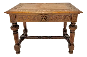 Late 19th Century American Renaissance Carved Oak Desk