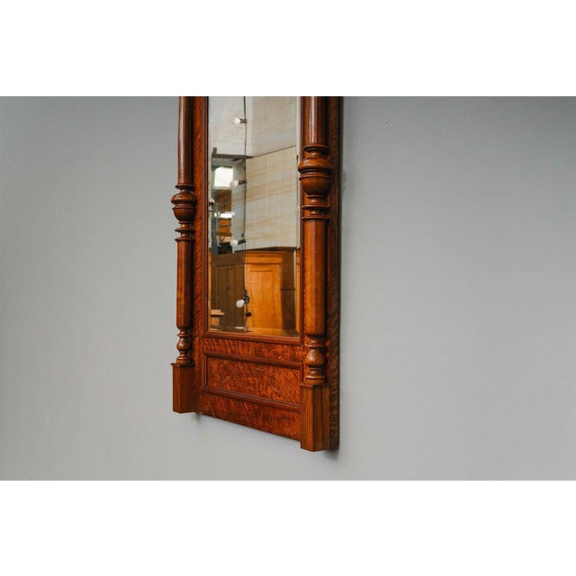 Gründerzeit Wall Mirror in Walnut, Late 19th Century For Sale - Image 10 of 13