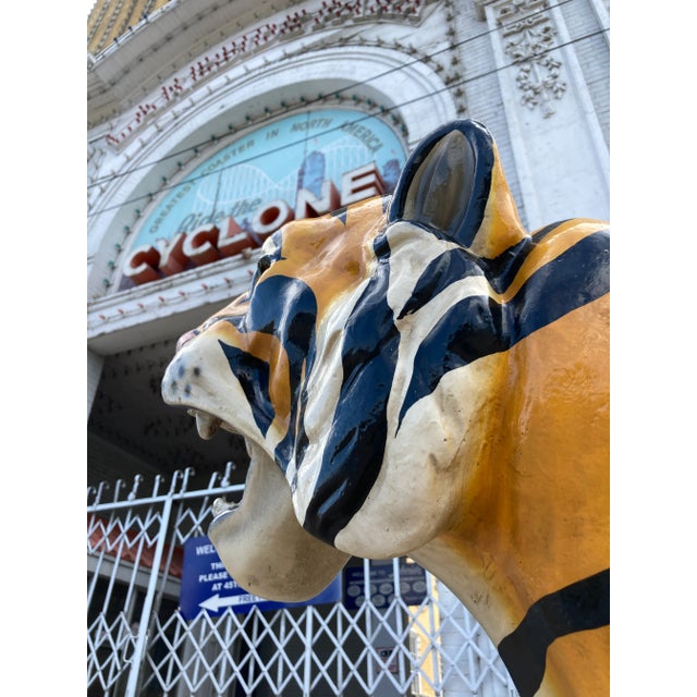 Large Scale d.c. Muller for Dentzel Company Reproduction Carousel Tiger in Cast Aluminum For Sale - Image 12 of 13