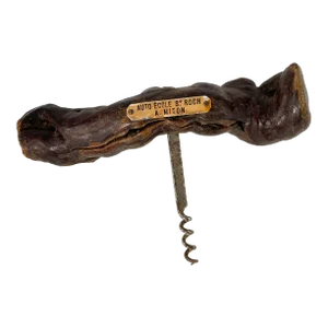 Vintage French Grape Vine Wood Corkscrew Wine Bottle Opener
