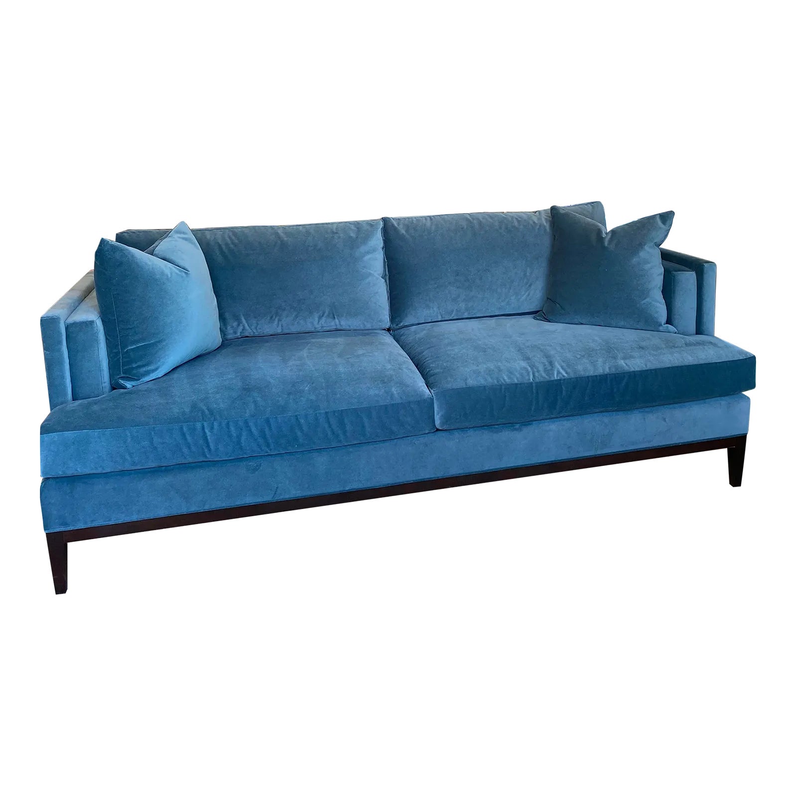 Wesley Hall Peretti Sofa in CBanks Lagoon Fabric Chairish