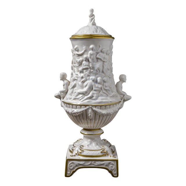 Italian Ceramic Vase from Capodimonte For Sale