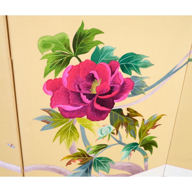 Oriental Decorative 8 Panel Silk Embroidery Peacock Scene Room Divider Screen For Sale - Image 18 of 18