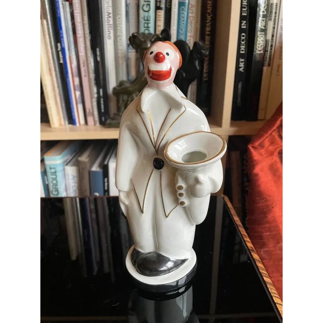 Art Deco Porcelain Figure Clown from Robj, France, 1920s For Sale - Image 4 of 13