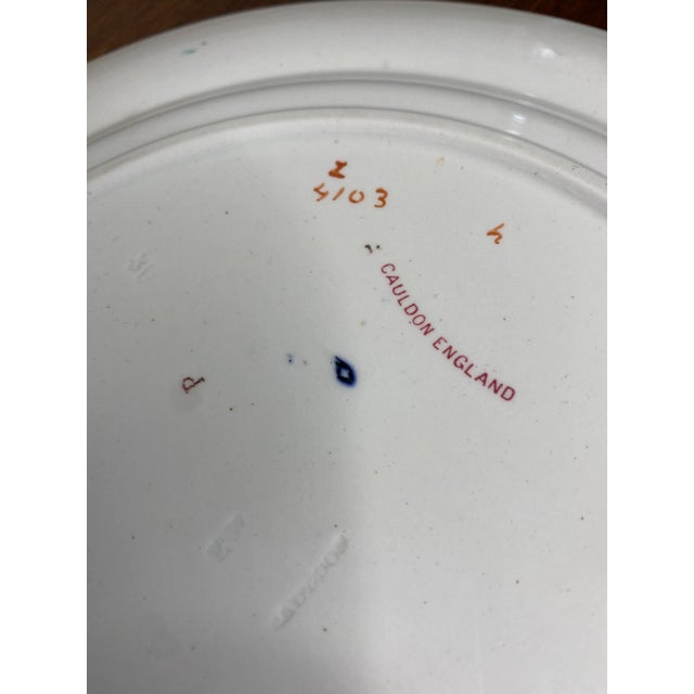 Early 20th Century English Cauldon Dinner Plate For Sale - Image 5 of 7