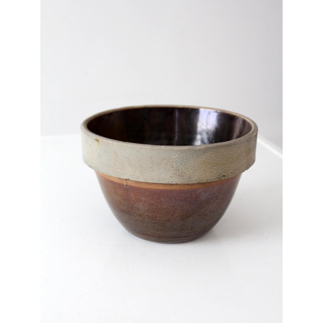 Ceramic Antique American Stoneware Mixing Bowl For Sale - Image 7 of 15