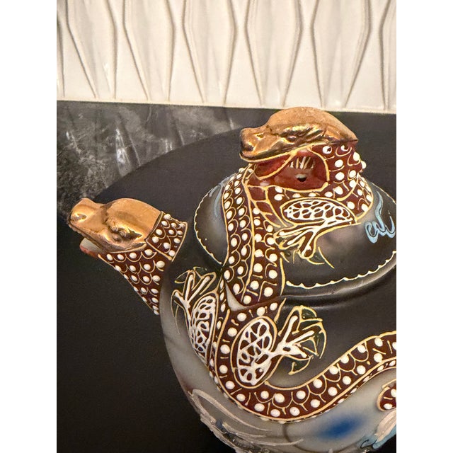 Vintage Dainan Dragonware Moriage Hand Painted Creamer and Sugar Set