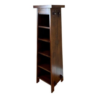 Stickley Roycroft Magazine Pedestal Bookshelf 89-080 For Sale