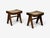 Wood Pierre Jeanneret, Low Cane Stools, Teak, Cane, Chandigarh, India, 1960s For Sale - Image 7 of 13