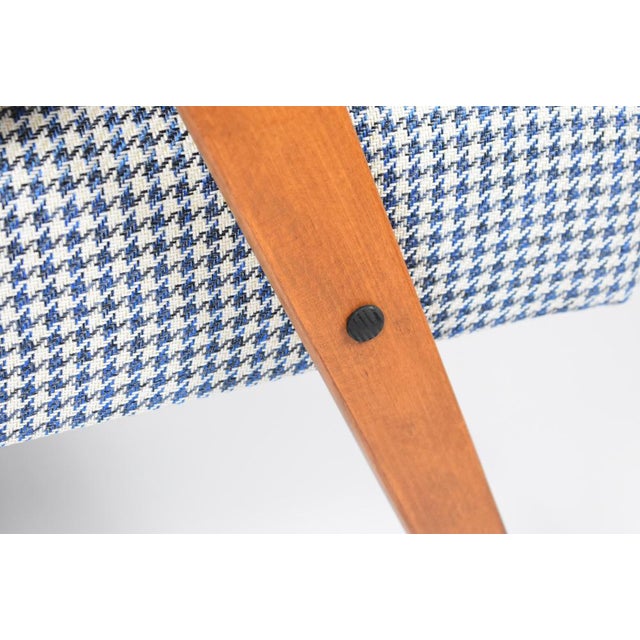 Vintage Armchair Compas in Blue & White, 1960s For Sale - Image 14 of 15