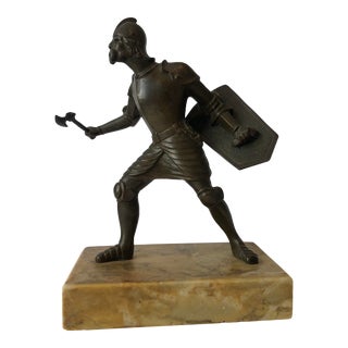Medieval Knight Grand Tour Bronze For Sale