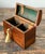 Wood Vintage Boho Marquetry Treasure Trunk Box For Sale - Image 7 of 8