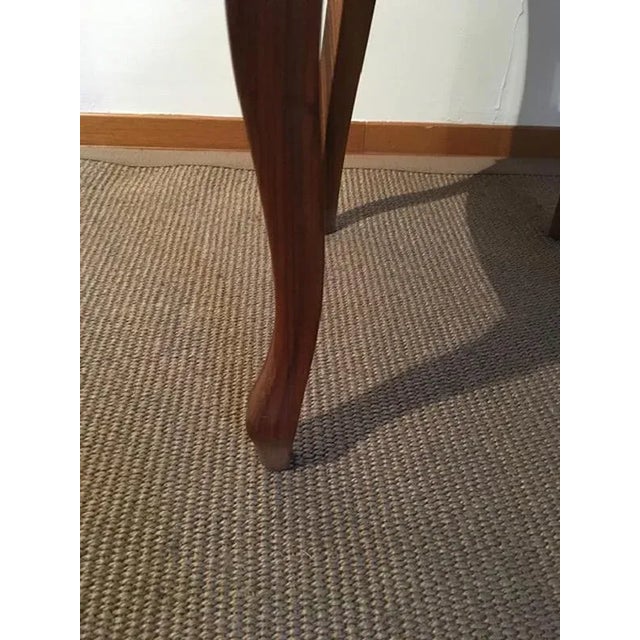 Chairs in Walnut and Linen, Italy, 1990s, Set of 4 For Sale - Image 6 of 18