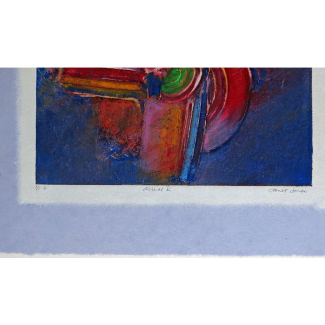 Abstract Aerial V Abstract Monotype With Chine Colle and Embossing by Janet Jones For Sale - Image 3 of 5