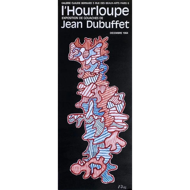 Jean Dubuffet, Expo 64, Galerie Claude Bernard, 1964 Original poster in lithography on offset paper signed in the plate 80...