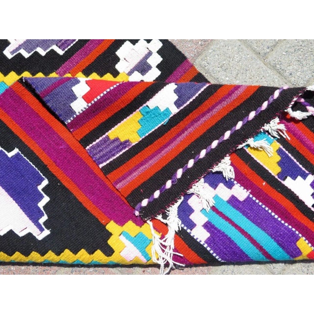 1960s Colorfull Vintage KIlim Runner - 30"x149" For Sale - Image 12 of 13