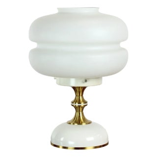 Space Age Table Lamp in Metal and Glass from Napako, Former Czechoslovakia 1970s For Sale