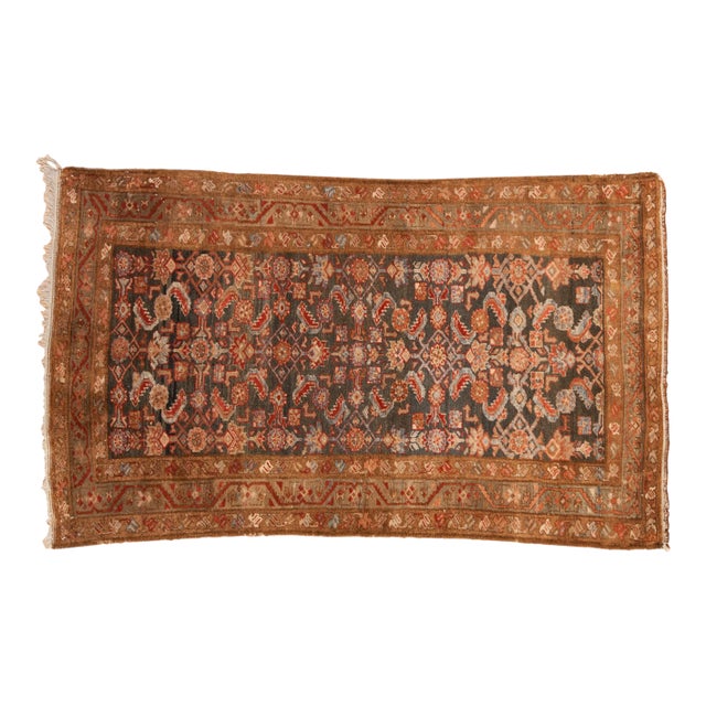 Vintage Distressed Hamadan Rug - 3'7" X 5'10" For Sale