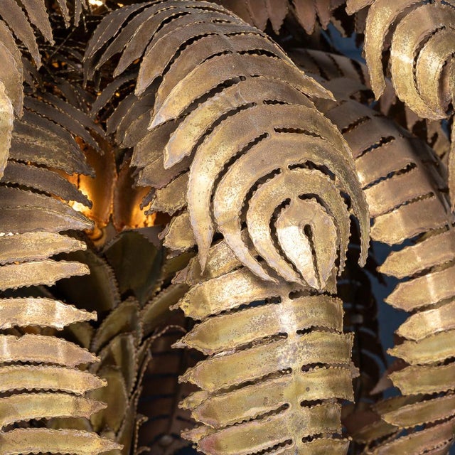 French Palm Tree Floor Lamp by Christian Techoueyres for Maison Jansen, 1970s For Sale - Image 16 of 18