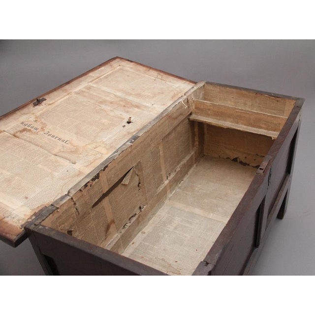 Antique Oak Coffer, 1720 For Sale - Image 3 of 10