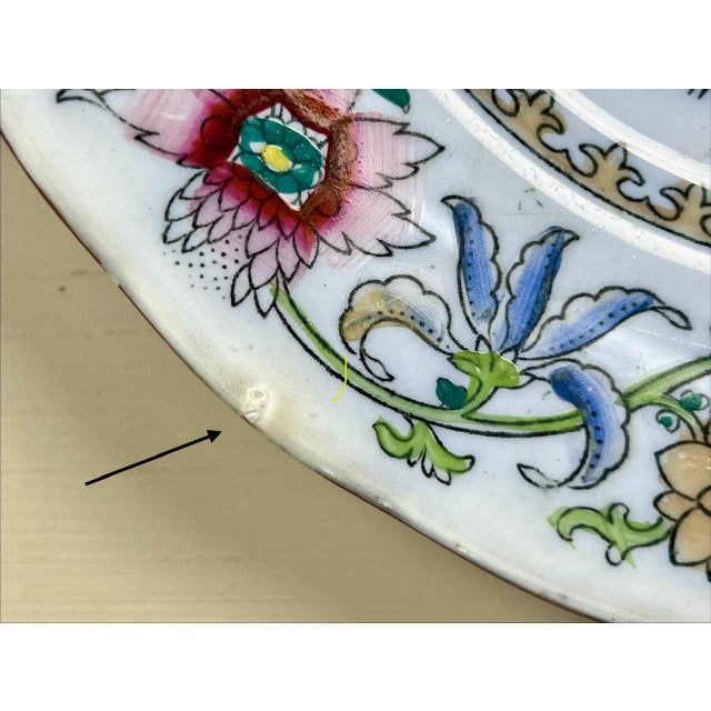 Late 19th Century Antique Boch Freres Keramis Plate, 19th Century Chinoiserie Dessert Bread Plate For Sale - Image 5 of 11