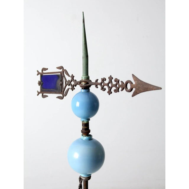 Blue Antique Lightning Rod For Sale - Image 8 of 11