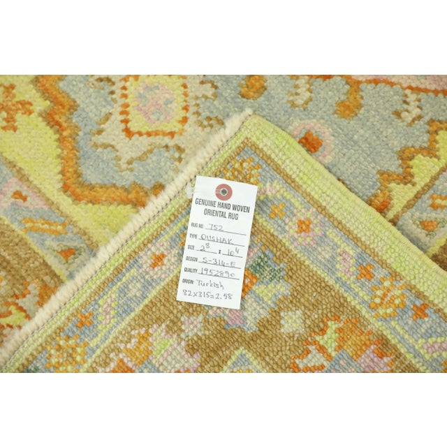 Turkish Modern Turkish Oushak Rug 2'8" x 10'4" For Sale - Image 3 of 7