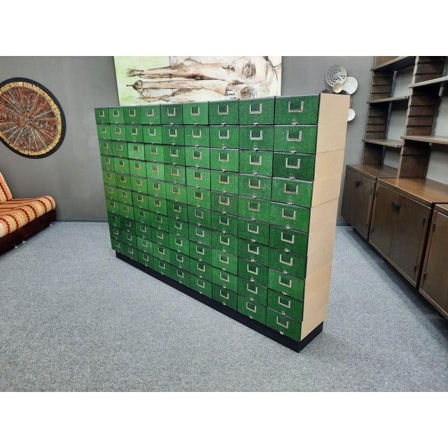 Mid-Century Modern Mid-Century Modern Highboard with File Boxes, 1950s, Set of 91 For Sale - Image 3 of 16