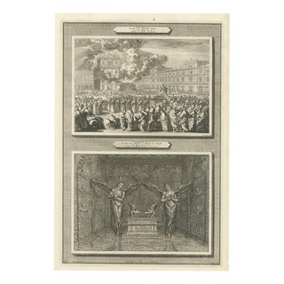Pieter Mortier, Dedication of Solomon's Temple and the Ark of the Covenant, 1700, Engraving For Sale