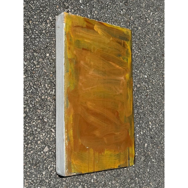 Vintage Boho Abstract Oil on Canvas For Sale - Image 4 of 5