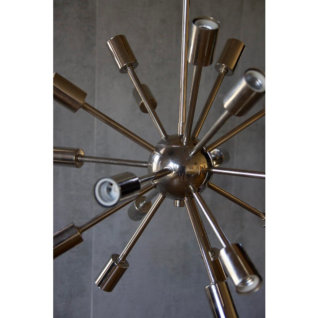 Gorgeous Mid Century Modern Chrome Sputnik pendant lamp with 18 lights Sockets: It needs E26 base bulbs