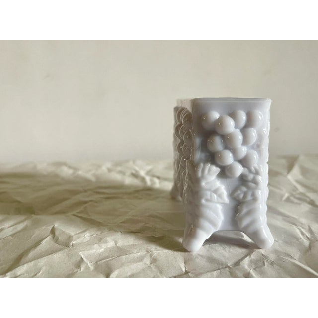 White Mid 20th Century Grape Glass Card Holder For Sale - Image 8 of 8