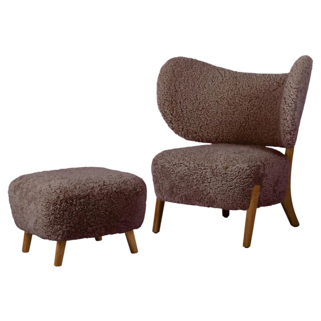 Set of TMBO Lounge Chair and Pouf by Mazo Design For Sale