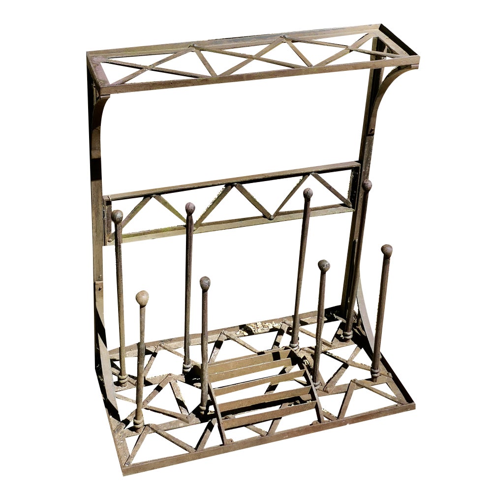 Boot Scraper and Boot Rack in Cast Iron, 1960s Chairish