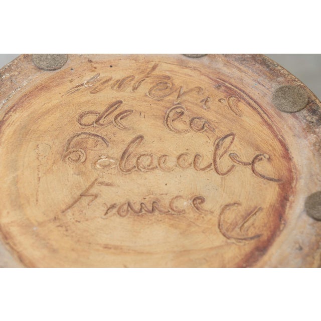 Beige French Ceramic Umbrella Stand, 1960s For Sale - Image 8 of 9