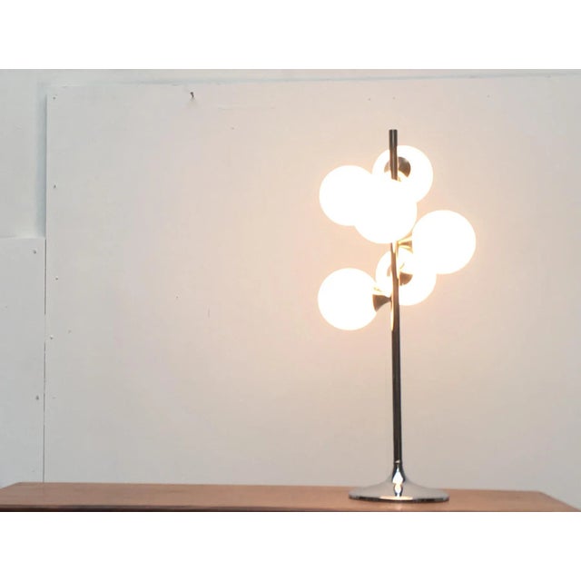 Vintage Space Age Glass & Metal Table Lamp, 1970s For Sale - Image 10 of 18