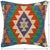 A purple and white diamond is set within an orange and red frame, all resting on a vivid blue and green background. The...