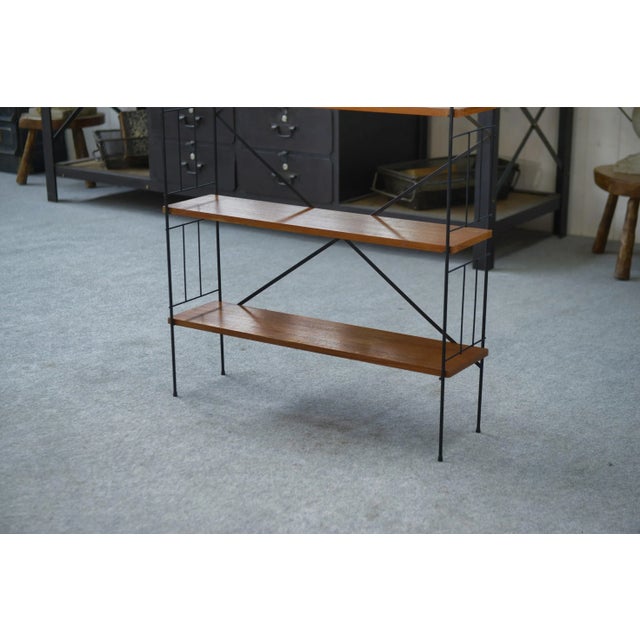 Mid-Century Modern Five-Shelf Unit in Teak Veneer, 1970s For Sale - Image 3 of 10